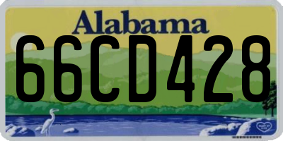 AL license plate 66CD428