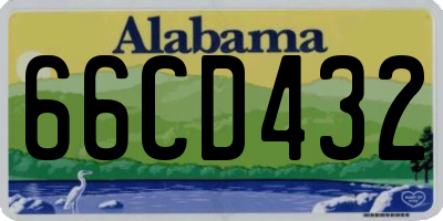 AL license plate 66CD432