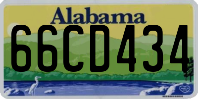 AL license plate 66CD434