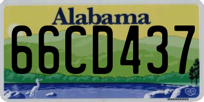 AL license plate 66CD437