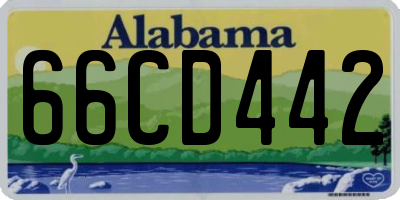 AL license plate 66CD442