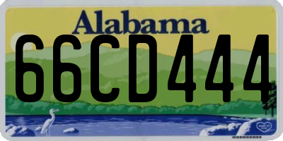 AL license plate 66CD444
