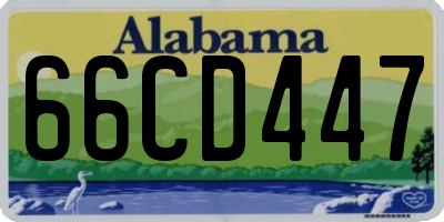 AL license plate 66CD447