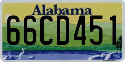 AL license plate 66CD451