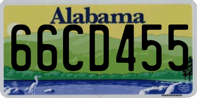 AL license plate 66CD455