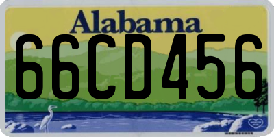 AL license plate 66CD456