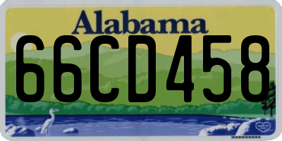 AL license plate 66CD458