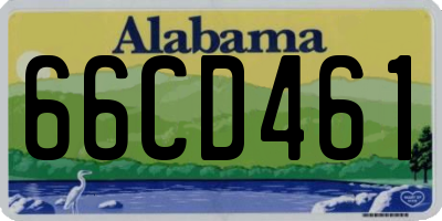 AL license plate 66CD461