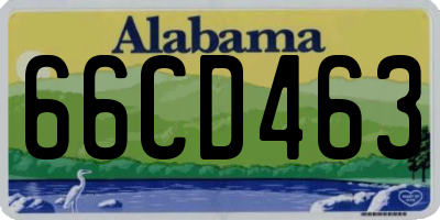 AL license plate 66CD463