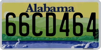 AL license plate 66CD464