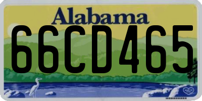 AL license plate 66CD465