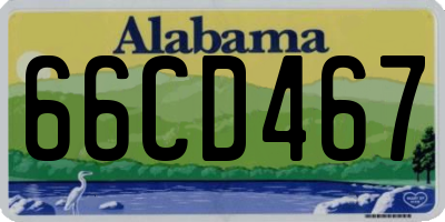 AL license plate 66CD467