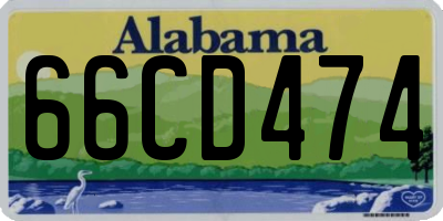 AL license plate 66CD474