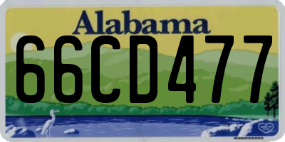 AL license plate 66CD477