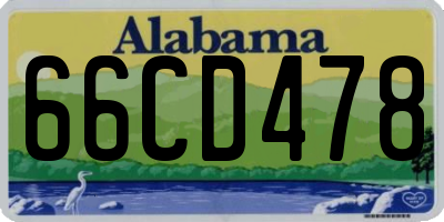 AL license plate 66CD478