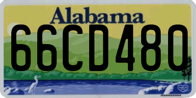 AL license plate 66CD480