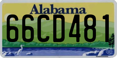 AL license plate 66CD481