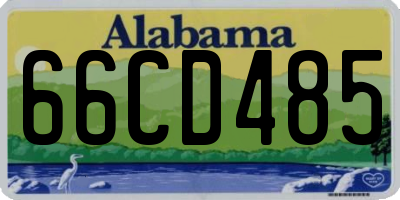 AL license plate 66CD485