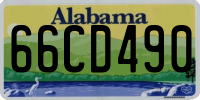 AL license plate 66CD490