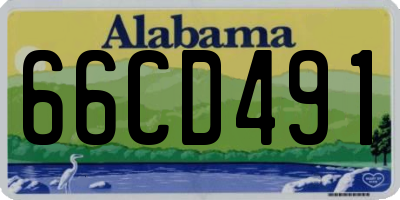 AL license plate 66CD491