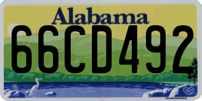 AL license plate 66CD492