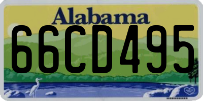 AL license plate 66CD495