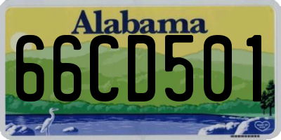 AL license plate 66CD501