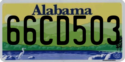 AL license plate 66CD503