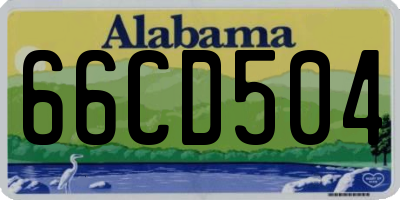 AL license plate 66CD504