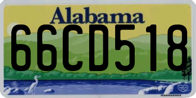 AL license plate 66CD518