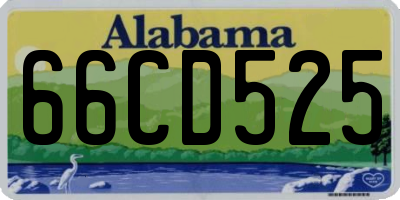 AL license plate 66CD525