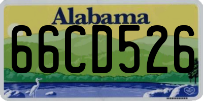 AL license plate 66CD526