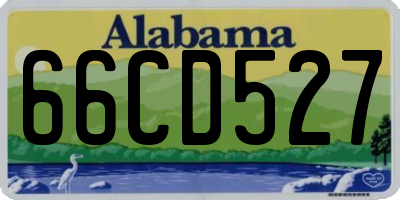 AL license plate 66CD527