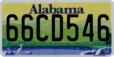 AL license plate 66CD546