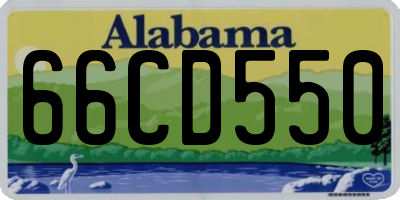 AL license plate 66CD550