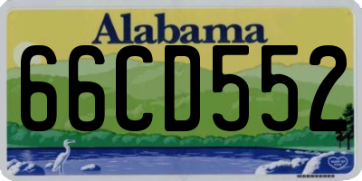 AL license plate 66CD552