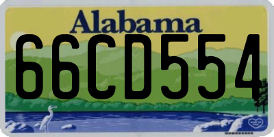 AL license plate 66CD554