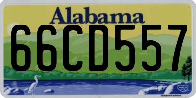 AL license plate 66CD557