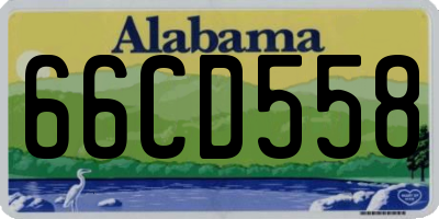 AL license plate 66CD558