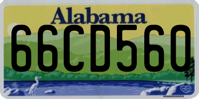 AL license plate 66CD560