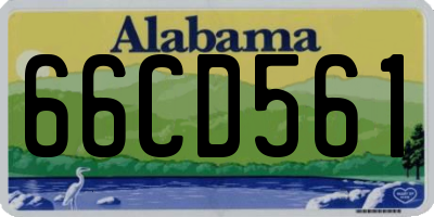 AL license plate 66CD561