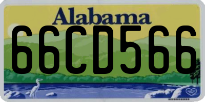 AL license plate 66CD566