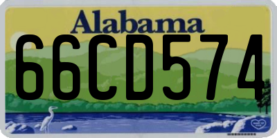 AL license plate 66CD574