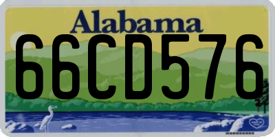 AL license plate 66CD576