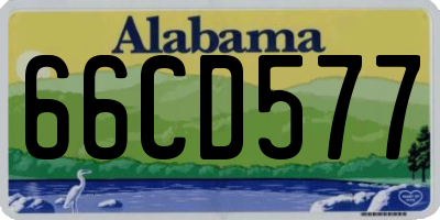 AL license plate 66CD577