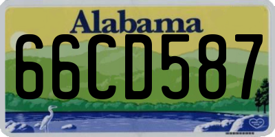 AL license plate 66CD587
