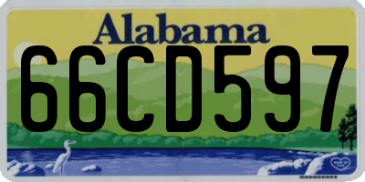 AL license plate 66CD597