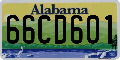 AL license plate 66CD601