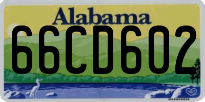 AL license plate 66CD602