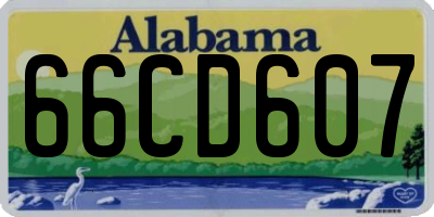 AL license plate 66CD607